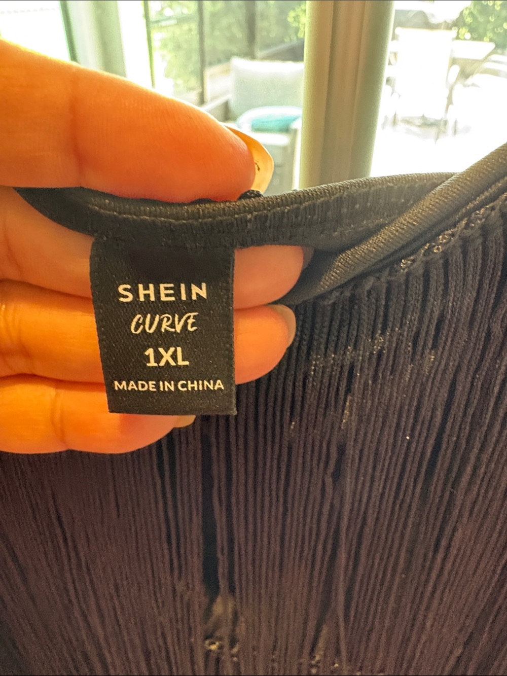 SHEIN Black Fringe Curve Slip Dress 1XL - Picture 2 of 5